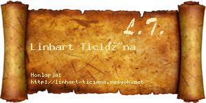Linhart Ticiána névjegykártya